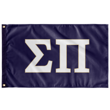 Load image into Gallery viewer, Sigma Pi Fraternity Flag - Purple, White &amp; Gold