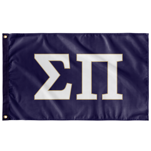 Sigma Pi Fraternity Flag - Purple, White & Gold