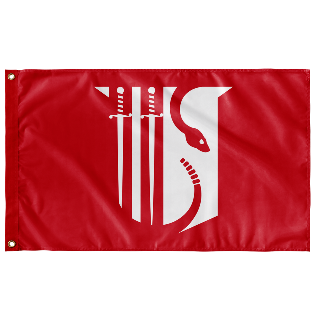 Theta Chi Fraternity Symbol Flag - Red & White