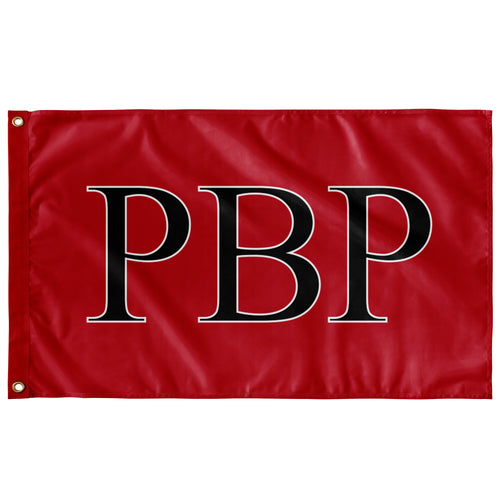 Rho Beta Rho Fraternity Flag - Red, Black & White