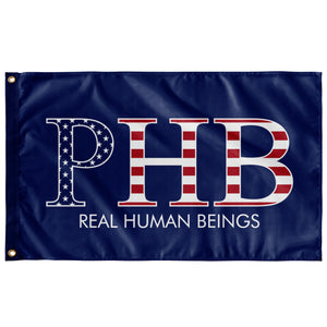 Rho Eta Beta Real Human Beings USA Flag - Blue