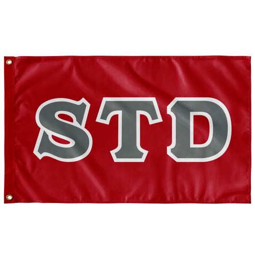 STD Block Banner - Red, Silver & White