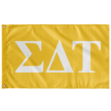 Load image into Gallery viewer, Sigma Delta Tau Sorority Flag - Yellow &amp; White