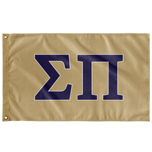 Load image into Gallery viewer, Sigma Pi Fraternity Flag - Gold, Purple &amp; White
