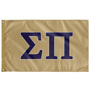 Sigma Pi Fraternity Flag - Gold, Purple & White