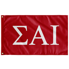 Load image into Gallery viewer, Sigma Alpha Iota Sorority Flag - Red &amp; White