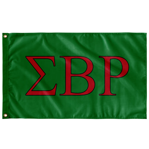 Sigma Beta Rho Fraternity Flag - Kelly Green, Red & Black
