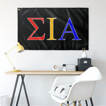 Load image into Gallery viewer, Sigma Iota Alpha Custom Flag - Black, Red, Gold, Blue &amp; White