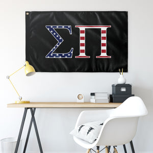 Sigma Pi USA Flag - Black
