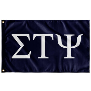 Sigma Tau Psi Fraternity Flag - Navy & White