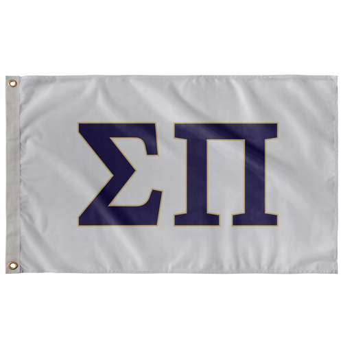 Sigma Pi Fraternity Flag - Silver, Purple & Gold