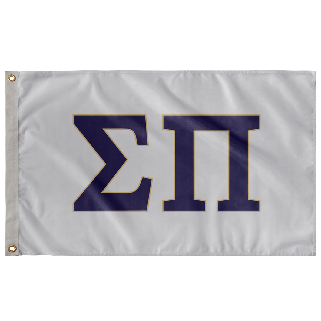 Sigma Pi Fraternity Flag - Silver, Purple & Gold
