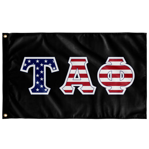 Tau Alpha Phi American Flag - Black