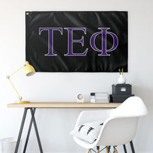 Load image into Gallery viewer, Tau Epsilon Phi Fraternity Flag - Black, Purple &amp; White