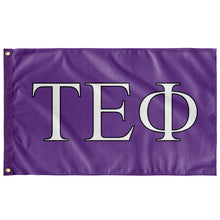 Load image into Gallery viewer, Tau Epsilon Phi Fraternity Flag - Grape, White &amp; Black