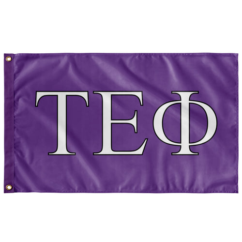 Tau Epsilon Phi Fraternity Flag - Grape, White & Black