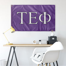 Load image into Gallery viewer, Tau Epsilon Phi Fraternity Flag - Grape, White &amp; Black