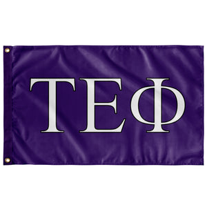 Tau Epsilon Phi Fraternity Flag - Purple, White & Black