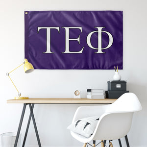 Tau Epsilon Phi Fraternity Flag - Purple, White & Black