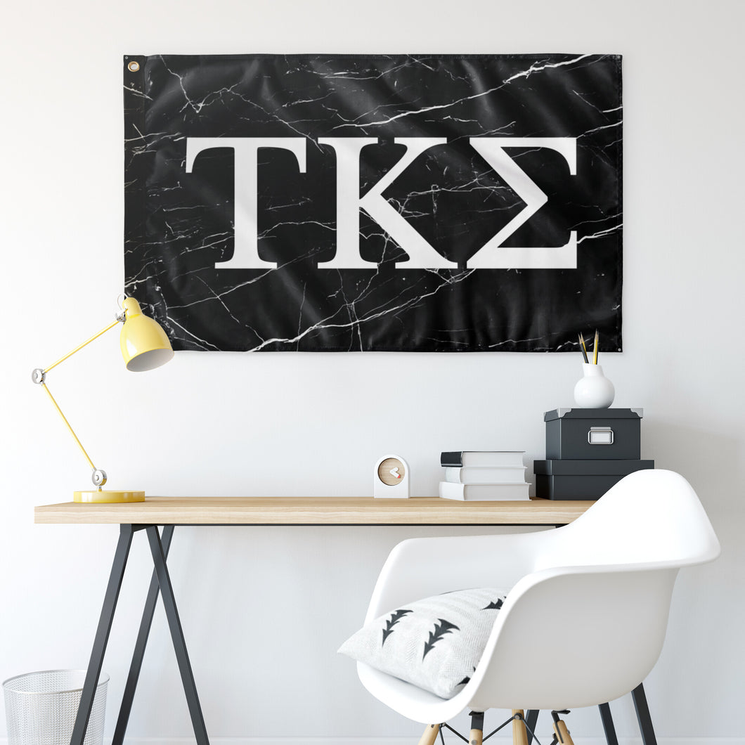 Tau Kappa Sigma Black Marble Flag