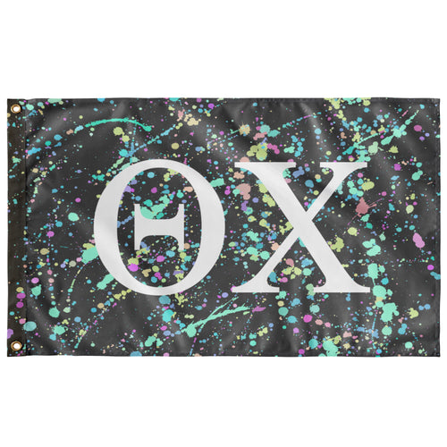 Theta Chi Paint Splatter Greek Flag