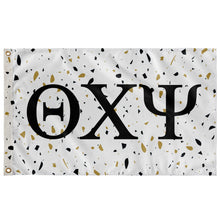 Load image into Gallery viewer, Theta Chi Psi Terrazzo Gold Sorority Flag