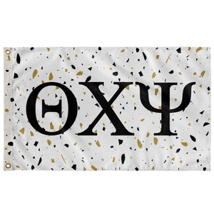 Theta Chi Psi Terrazzo Gold Sorority Flag
