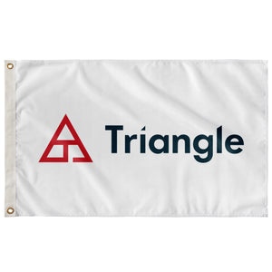 Triangle Flag - White, Cherry & Navy