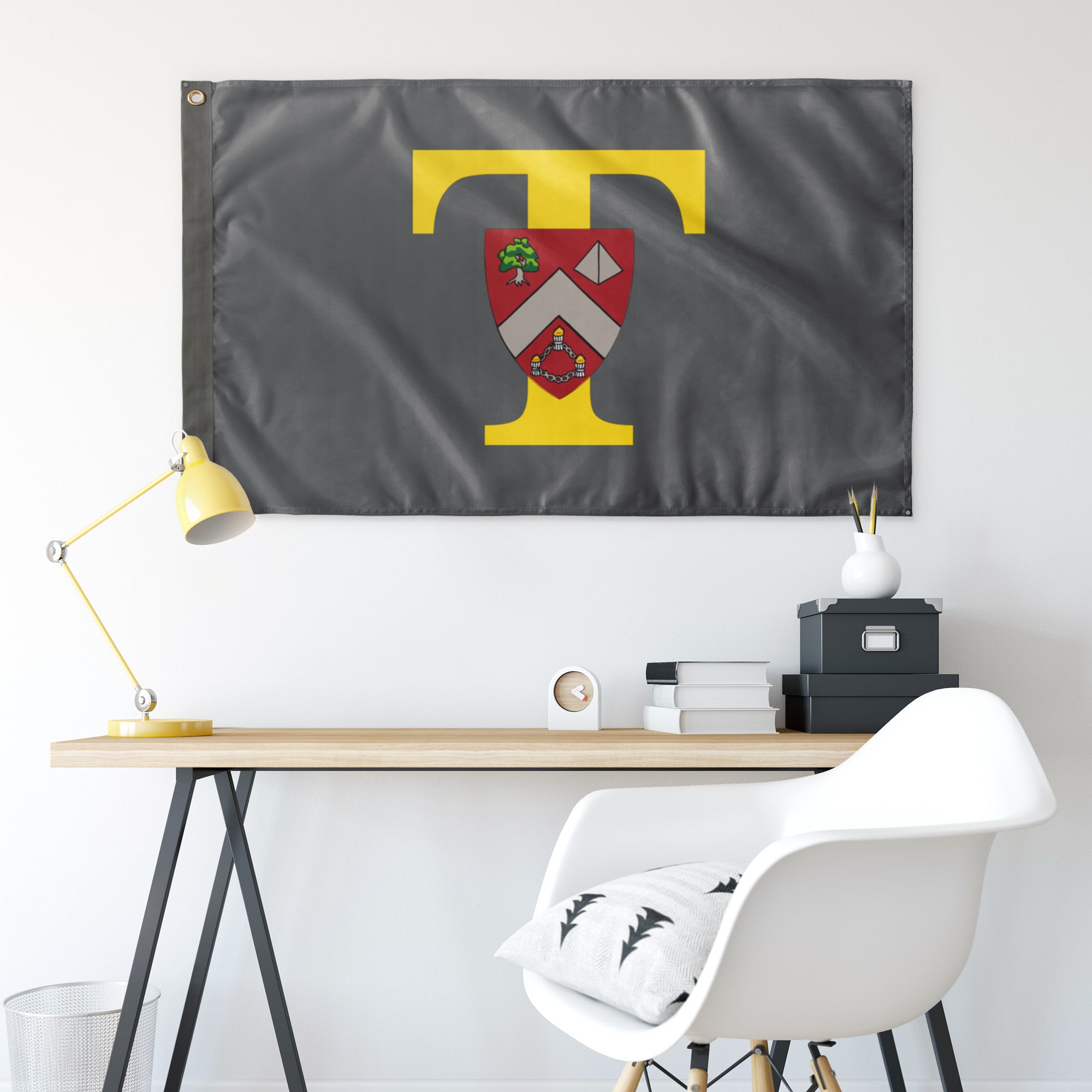 Triangle Fraternity Flag Secondary Gray DesignerGreek2