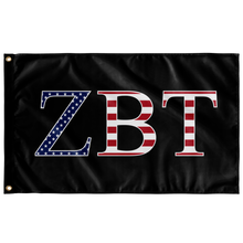 Load image into Gallery viewer, Zeta Beta Tau USA Flag - Black