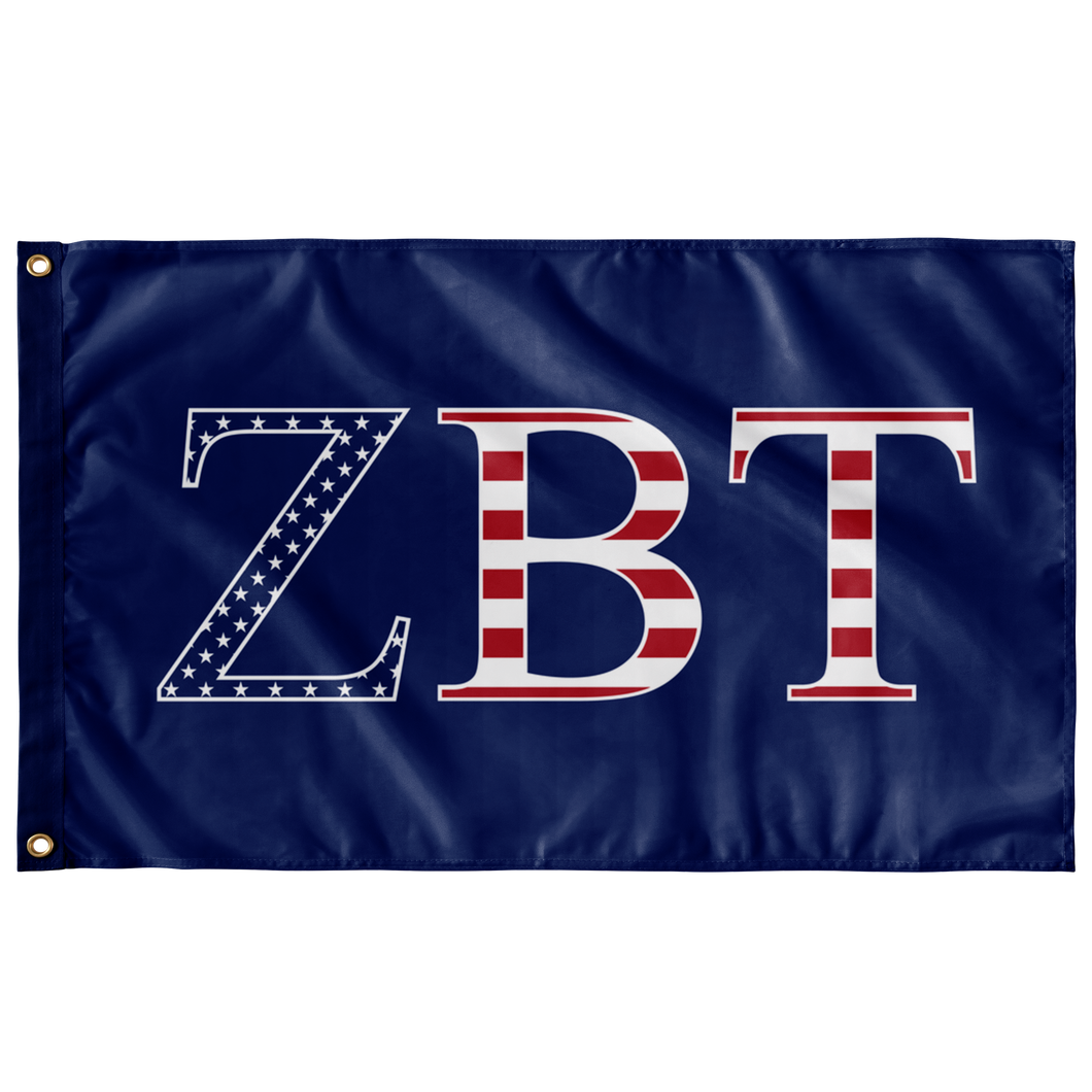 Zeta Beta Tau USA Flag - Blue