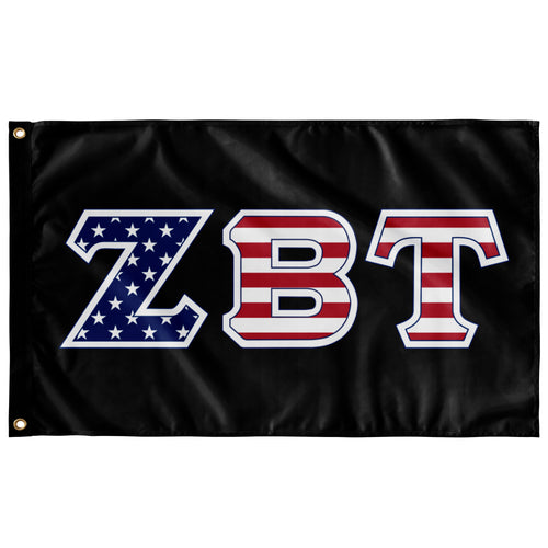 Zeta Beta Tau Black American Greek Flag