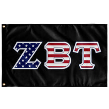 Load image into Gallery viewer, Zeta Beta Tau Black American Greek Flag