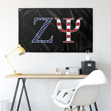 Load image into Gallery viewer, Zeta Psi Usa Flag - Black