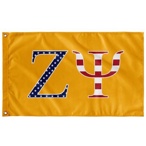 Zeta Psi Usa Flag - Zeta Psi Gold