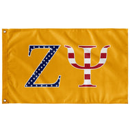 Zeta Psi Usa Flag - Zeta Psi Gold