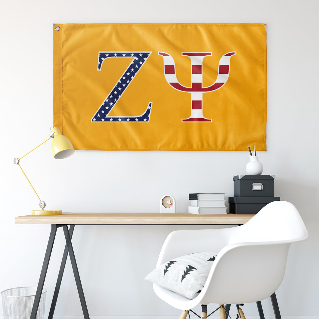 Zeta Psi Usa Flag - Zeta Psi Gold