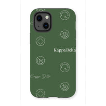 Load image into Gallery viewer, Kappa Delta Step Pattern Tough Phone Case - Dark Olive