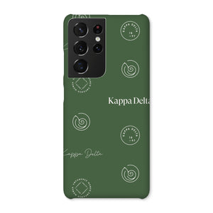 Kappa Delta Step Pattern Snap Phone Case - Dark Olive