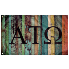 Load image into Gallery viewer, Alpha Tau Omega Reclaimed Wood Greek Flag