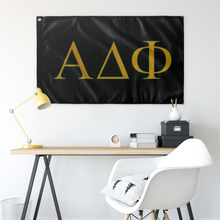 Load image into Gallery viewer, Alpha Delta Phi Fraternity Flag - Black, Gold &amp; Dark Green
