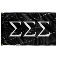 Load image into Gallery viewer, Sigma Sigma Sigma Black Marble Sorority Flag