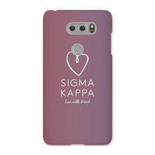 Load image into Gallery viewer, Sigma Kappa Live With Heart Gradient Snap Phone Case