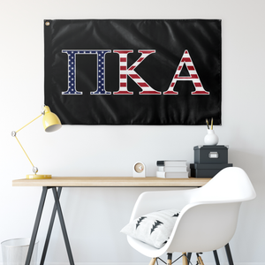 Pi Kappa Alpha USA Flag -  Black