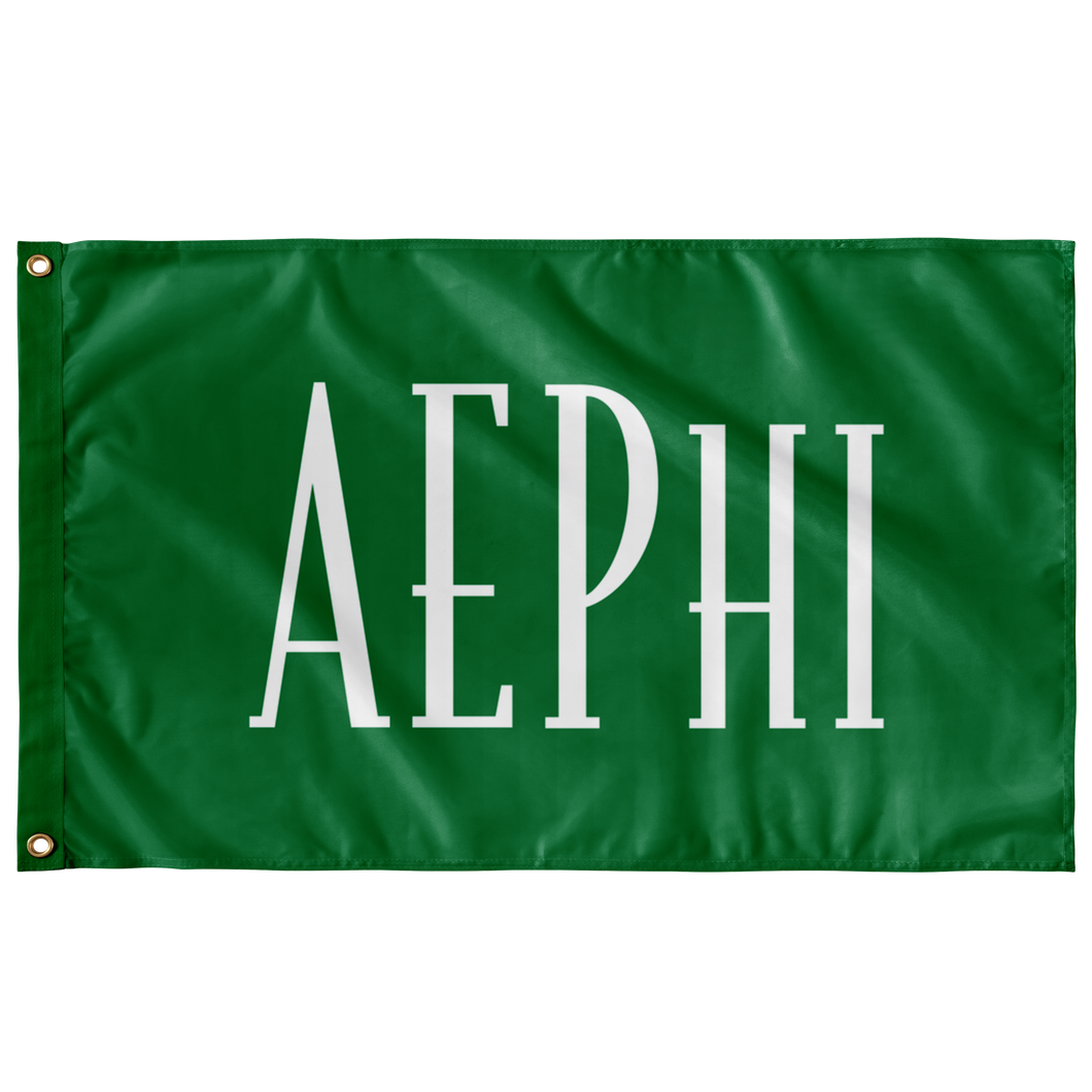 aephi Sorority Flag Green & White