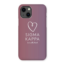 Load image into Gallery viewer, Sigma Kappa Live With Heart Gradient Snap Phone Case