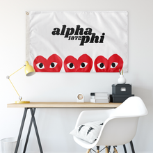 Load image into Gallery viewer, Alpha Phi Retro Heart Flag 2