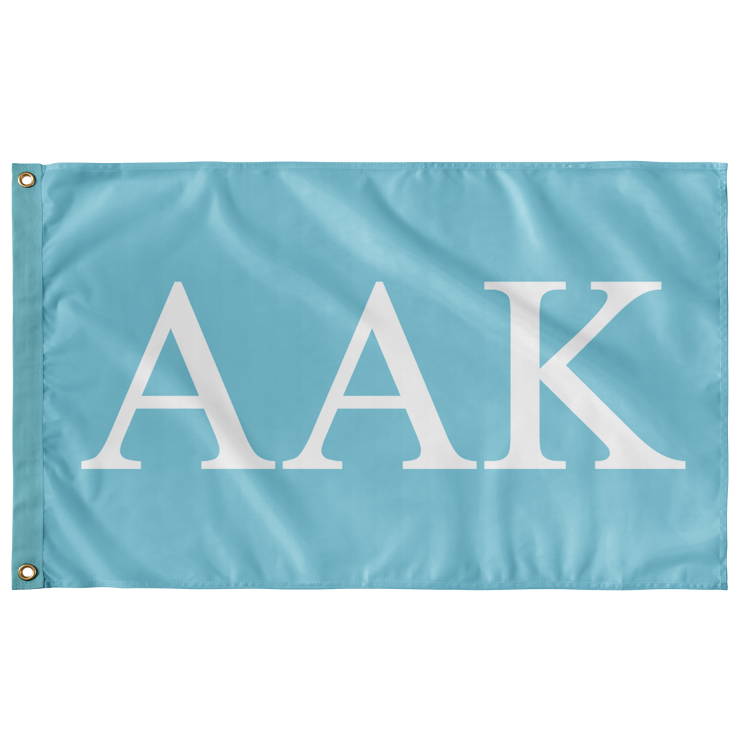 Alpha Alpha Kappa Sorority Flag - Aqua & White