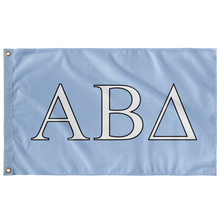 Load image into Gallery viewer, Alpha Beta Delta Fraternity Flag - Oxford, White &amp; Black