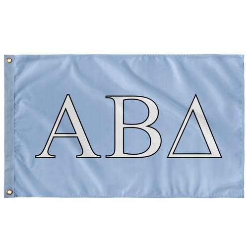Alpha Beta Delta Fraternity Flag - Oxford, White & Black